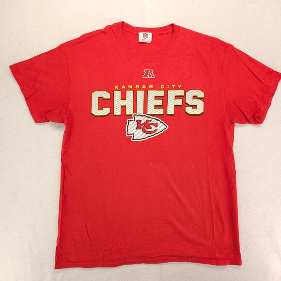 NFL Kansas City Chiefs Crew Neck Graphic Football T-Shirt Mens Size Large L Red - Picture 2 of 9